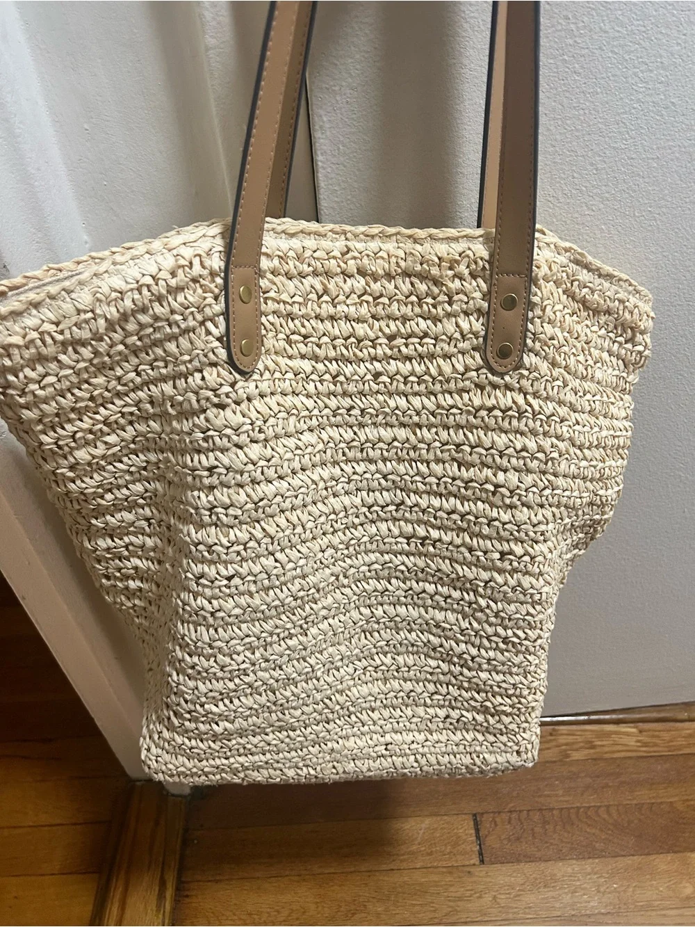 Banana Republic raffia tote bag